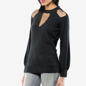 Mike Gonzalez Ella Sweater with Chain Cutouts Cashmere Wool Blend